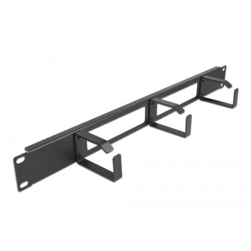 Delock 66657 19 Zoll Netzwerkschrank-Kabelführung 1 HE Schwarz