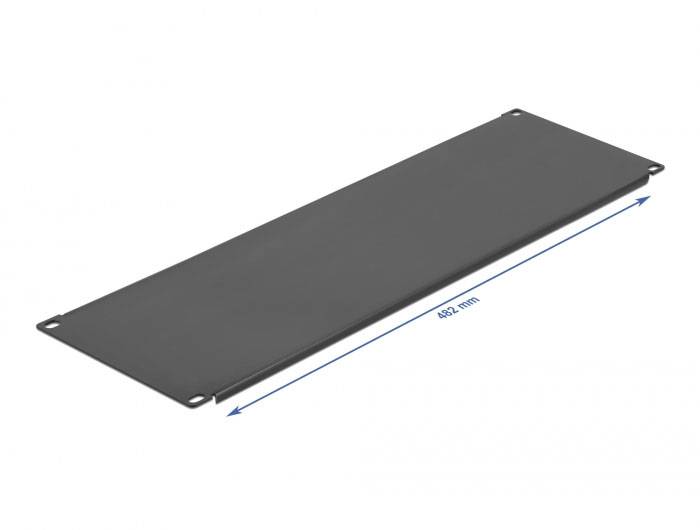 Delock 66665 19 Zoll Netzwerkschrank-Blindabdeckung 4 HE Schwarz-2