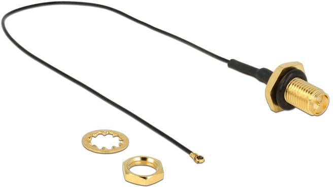 Delock WLAN-Antennen Anschlusskabel [1x RPSMA-Buchse - 1x IPEX-Stecker] 0.2 m Mehrfarbig-2