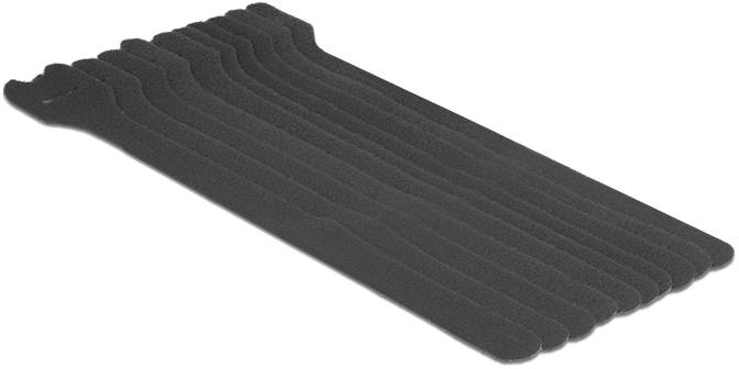 Delock Klettband zum Bündeln Haft- und Flauschteil (L x B) 240 mm x 240 mm Grau 10 St.-2