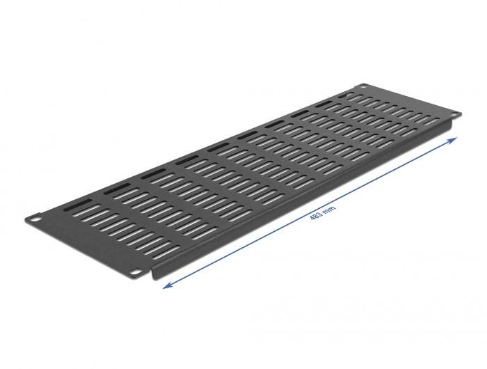 Delock 66681 19 Zoll Netzwerkschrank-Blindabdeckung 3 HE Schwarz-2