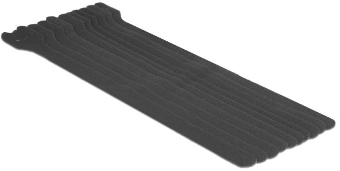 Delock Klettkabelbinder zum Bündeln (L x B) 300 mm x 12 mm Schwarz 10 St.-2