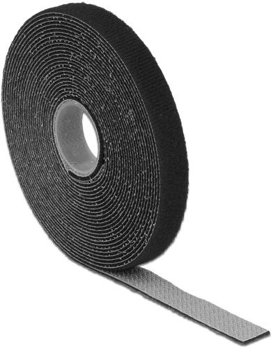 Thumbnail - Delock Klettverschluss - 5 m - Schwarz - Klett-Kabelbinder L 5 m x B 13 mm Rolle