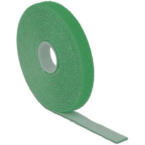 Thumbnail - Delock Klettverschluss - 5 m - grün - Klett-Kabelbinder L 5 m x B 13 mm Rolle gr