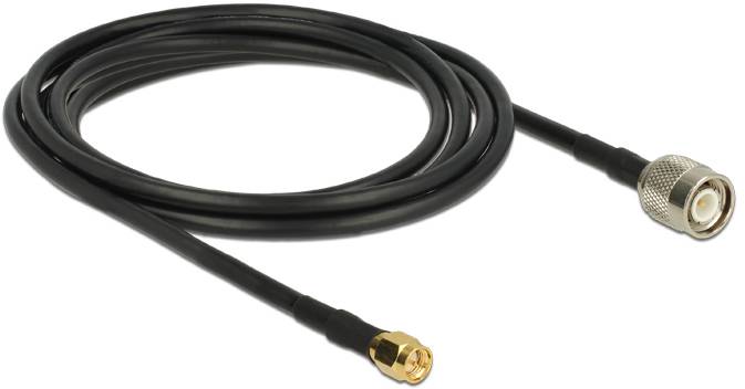 Delock WLAN-Antennen Anschlusskabel [1x TNC-Stecker - 1x SMA-Stecker] 2.5 m Schwarz-0