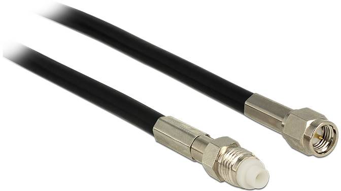 Delock WLAN-Antennen Anschlusskabel [1x FME-Buchse - 1x SMA-Stecker] 15 m Schwarz-1