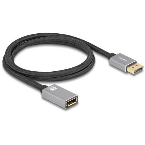 Delock DisplayPort Anschlusskabel DisplayPort Stecker, DisplayPort Buchse 1 m Schwarz, Grau 81079 8K UHD, dreifach gesch...