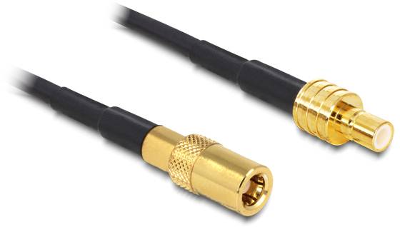 Delock WLAN-Antennen Anschlusskabel [1x SMB-Stecker - 1x SMB-Buchse] 0.5 m Schwarz-1