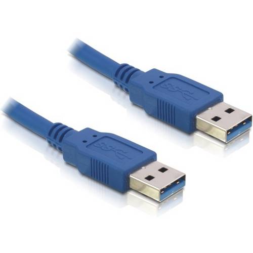Delock USB-Kabel USB 3.0 USB-A Stecker, USB-A Stecker 1.50 m Blau 82430