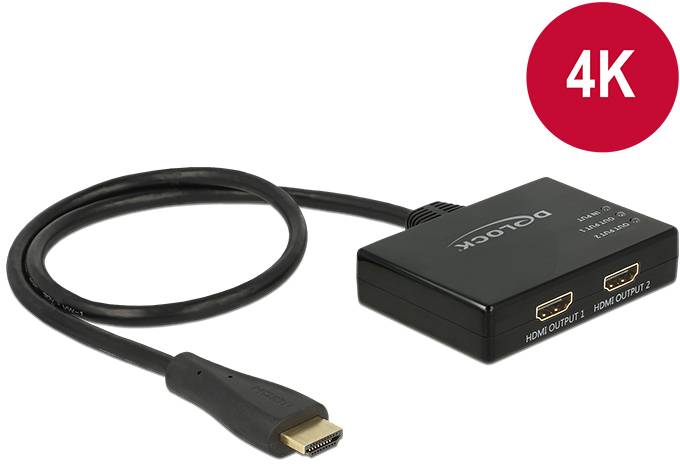 Delock 87700 HDMI-Splitter Schwarz-2