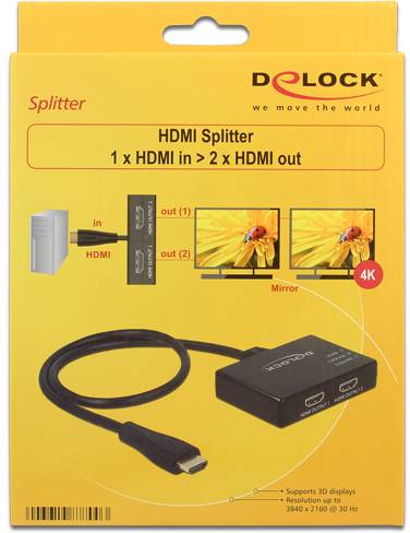 Delock 87700 HDMI-Splitter Schwarz-3