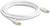 Weißes Mini DisplayPort-Kabel mit zwei Steckern an den Enden, geeignet für die Verbindung von Computern mit Monitoren oder Projektoren.