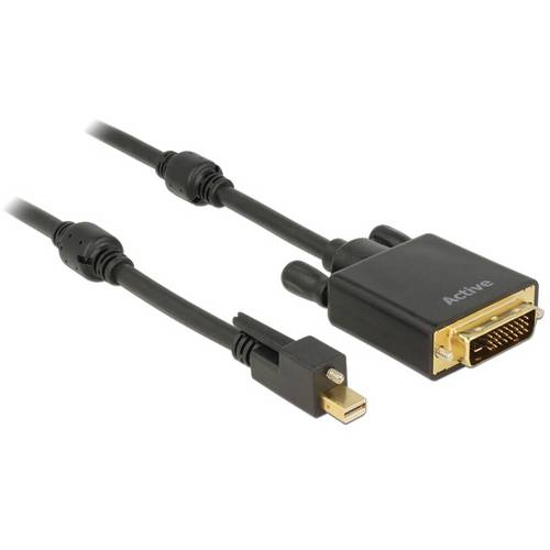 Delock DVI / Mini-DisplayPort Anschlusskabel Mini DisplayPort Stecker, DVI-D 24+1pol. Stecker 5 m Schwarz 85637 4K UHD, ...