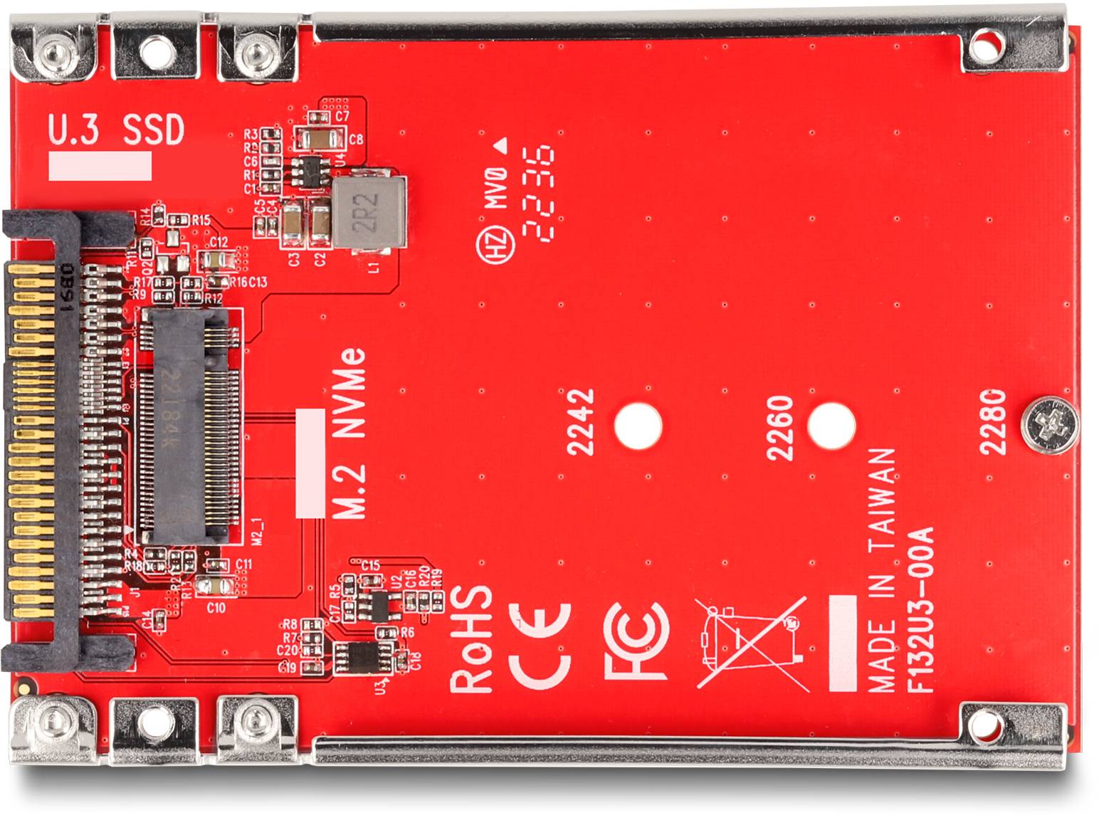 Delock 64228 Schnittstellen-Konverter [1x U.3 NVMe PCIe 4.0 x4 - 1x M2]-1