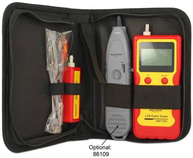 Delock 86108 Netzwerktester Passend für (Netzwerk-Spezifikationen (CAT)): Kabel-4