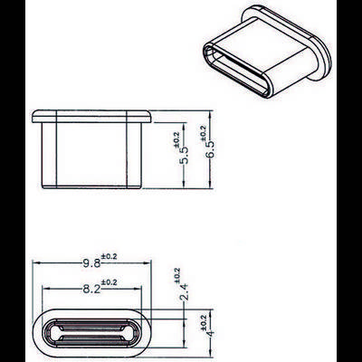 Staubschutz für USB Type-C™ Buchse ohne Griff 10 Stück schwarz 64014 Delock Inhalt: 10 St.-3
