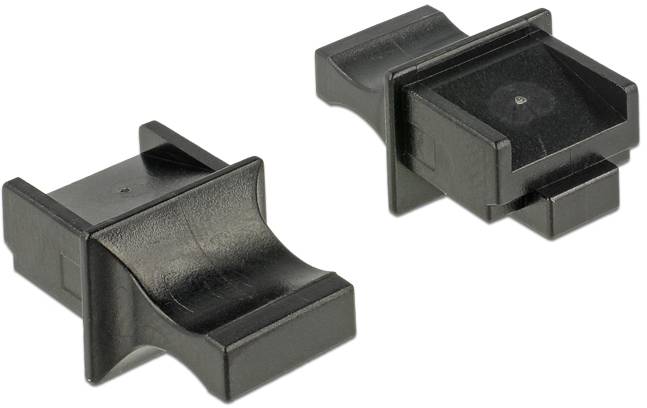 Delock 64020 Staubschutz für RJ45 Buchse mit Griff 10 Stück schwarz 64020 Schwarz 1 St.