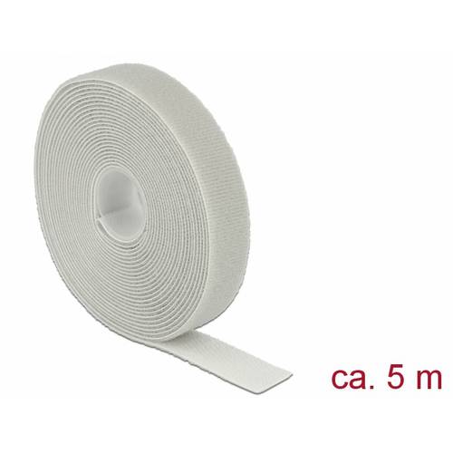 Delock 18280 Klett-Kabelmanager (L x B) 5 m x 20 mm Grau 1 St.