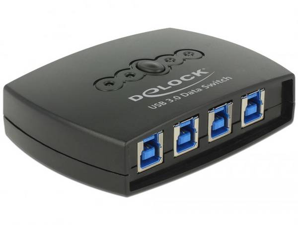 Delock 87724 USB 3.2 Gen 1-Umschalter (USB 3.0) Schwarz