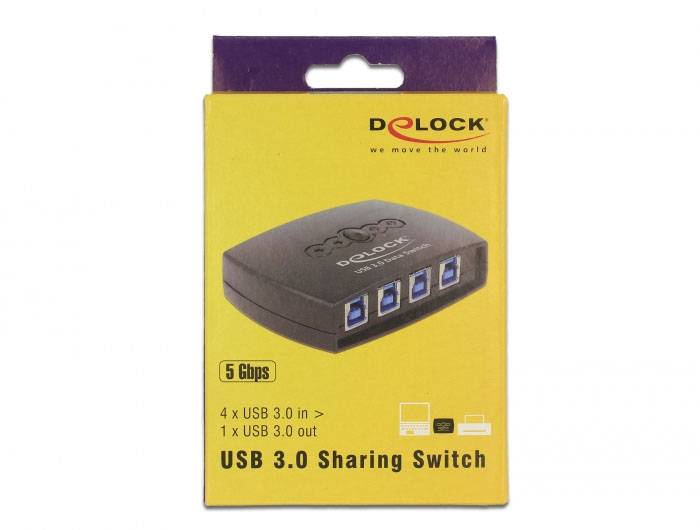 Delock 87724 USB 3.2 Gen 1-Umschalter (USB 3.0) Schwarz-4