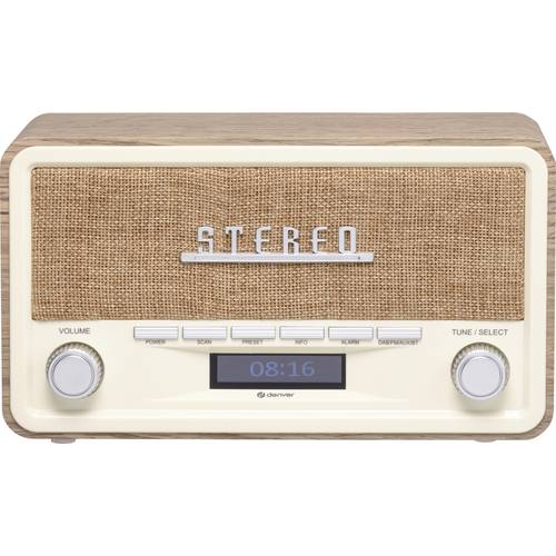 Denver DAB-18LW LIGHT WOOD Tischradio DAB, UKW Holz (hell)