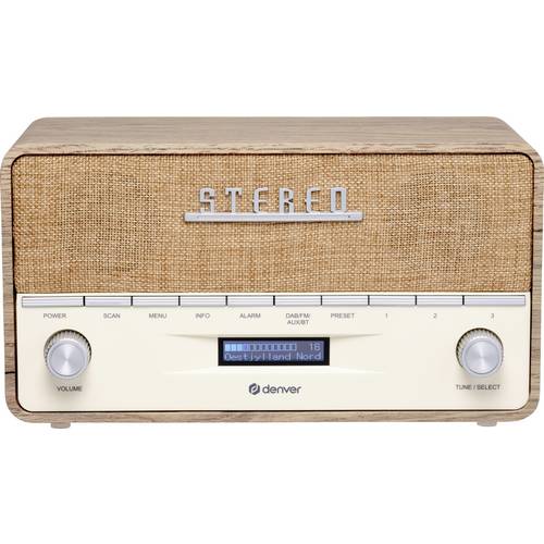 Denver DAB-36LW LIGHT WOOD Tischradio DAB+, UKW Holz (matt)