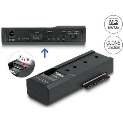 Delock 64252 USB-C® (USB 3.2 Gen 2) M.2 PCIe NVMe Festplatten-Dockingstation 2.5 Zoll mit Clone-Funktion-2