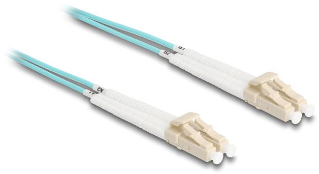 Thumbnail - Delock 88078 Glasfaser LWL Anschlusskabel 0.5 m Aquablau [1x LC-Stecker - 1x LC-Stecker] 50/125 µ Multimode OM3