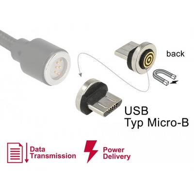Magnetischer Adapter USB Typ Micro-B Stecker 65932 65932 Delock Inhalt: 1 St.-2
