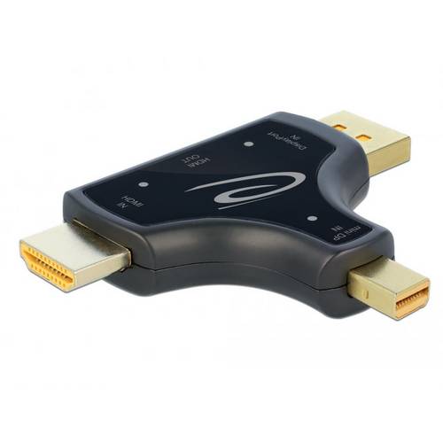 Thumbnail - Delock 64059 DisplayPort / HDMI Adapter [1x DisplayPort Stecker, Mini-DisplayPort Stecker, HDMI-Stecker - 1x HDMI-Buchse...