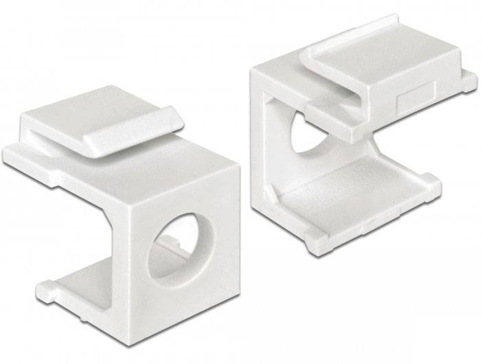 Delock 86400 Keystone Abdeckung weiß mit 8 mm Durchführung 4 Stück 86400 Weiß 1 St.