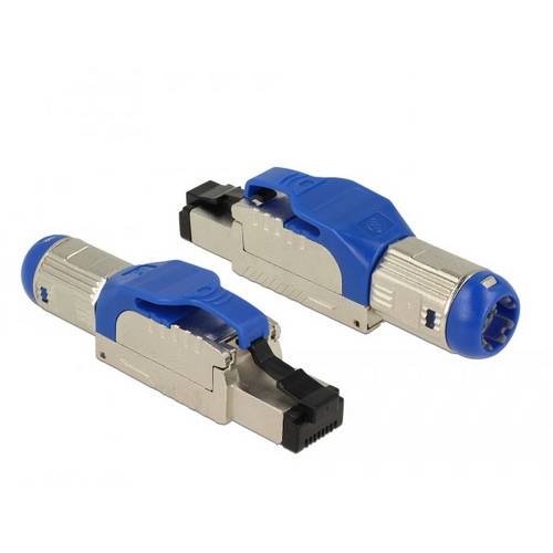 Thumbnail - Delock 86487 RJ45 Stecker feldkonfektionierbar Cat.8.1 Metall 86487 Blau, Silber 1 St.