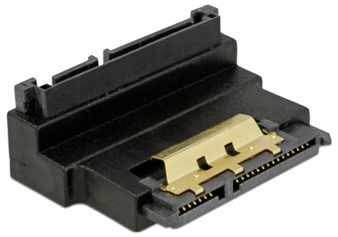Delock Computer Adapter [1x SATA-Kombi-Buchse 7+15pol. - 1x SATA-Kombi-Stecker 7+15pol.] Schwarz
