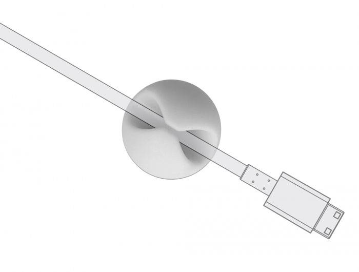 Delock Kabel-Halteclips Weiß (B x H) 29 mm x 15 mm 1 Set 18291-6