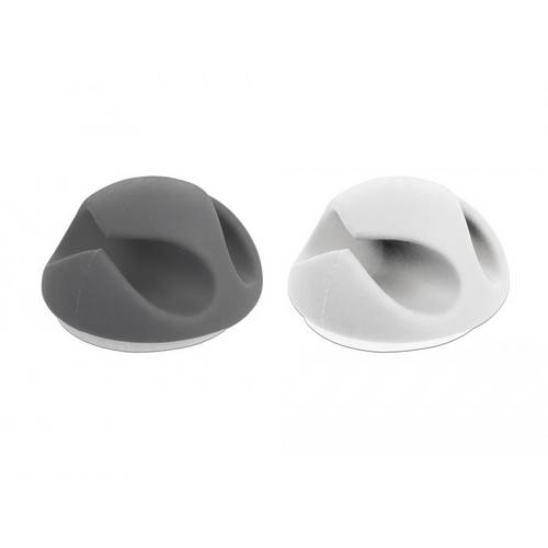 Delock Kabel-Halteclips Thermoplast Weiß, Grau (B x H) 29 mm x 15 mm 1 Set 18295