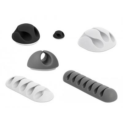 Delock Kabel-Halteclips Thermoplast Schwarz, Grau 1 Set 18300-0