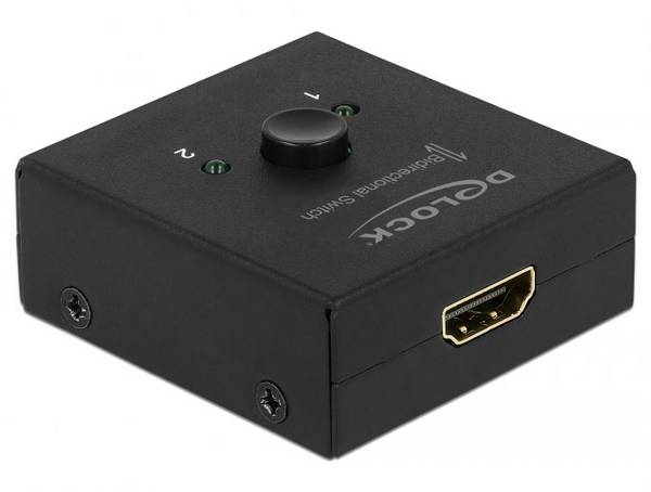 Delock HDMI 2 - 1 bidirectional 4K 60 Hz compact - Retail Box - Video/Audio-Scha