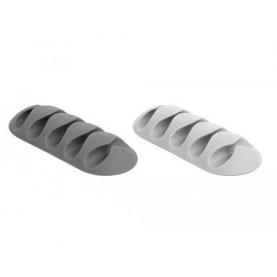 Delock Kabel-Halteclips Thermoplast Weiß, Grau (Ø x H) 5 mm x 1.5 mm 1 Set 18298-0
