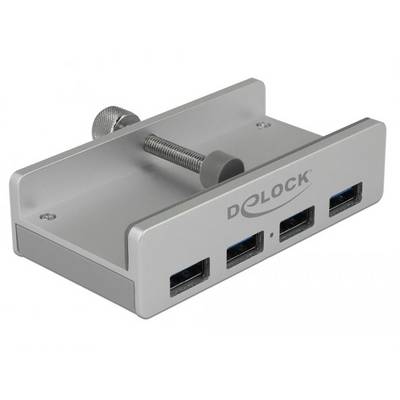Delock 64046 USB-Hub 4 Port USB-A USB 3.2 Gen1 5 GBit/s Silber 64046-0