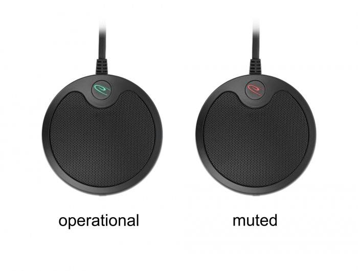 Delock 20672 Hand USB-Mikrofon Übertragungsart (Details):USB, Kabelgebunden USB USB, Kabelgebunden Schwarz-2