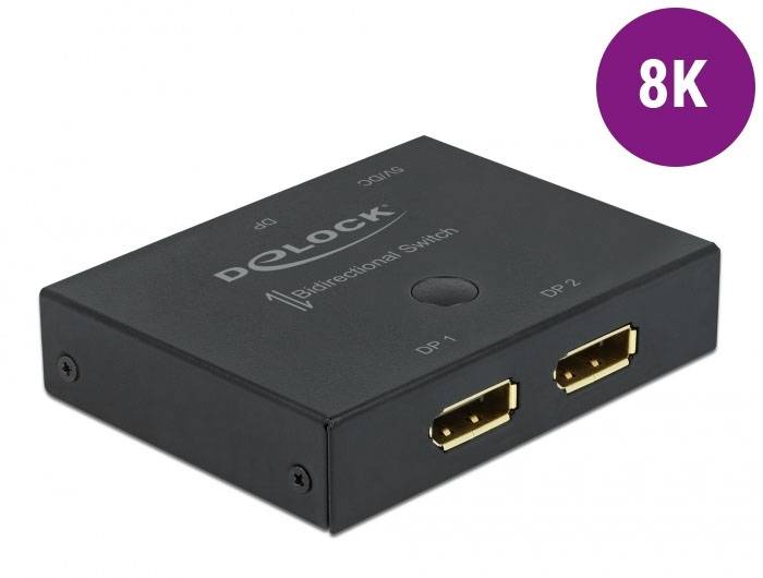 Delock DisplayPort 2 - 1 Switch bidirectional 8K 30 Hz-5