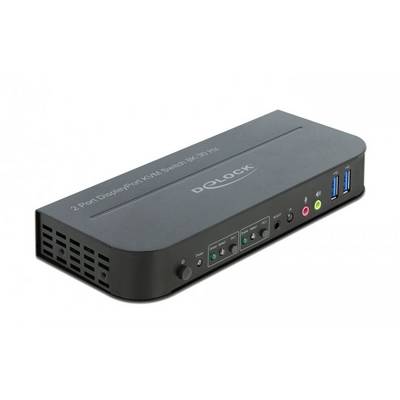 Delock 11482 DisplayPort-Switch DisplayPort®, HDMI Gestensteuerung, Maus, Tastatur, Fernbedienung 3840 x 2160 Pixel-0