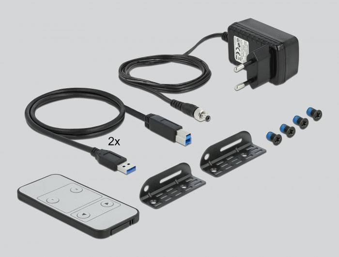 Delock 11481 HDMI-Switch HDMI Gestensteuerung, Maus, Tastatur, Fernbedienung 3840 x 2160 Pixel-3