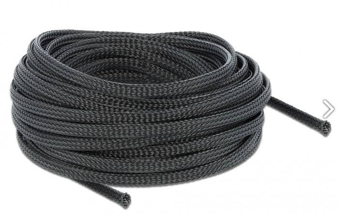 Delock 18848 18848 Geflechtschlauch Schwarz Polyester 10 m 3 bis 9 mm 1 St.-1