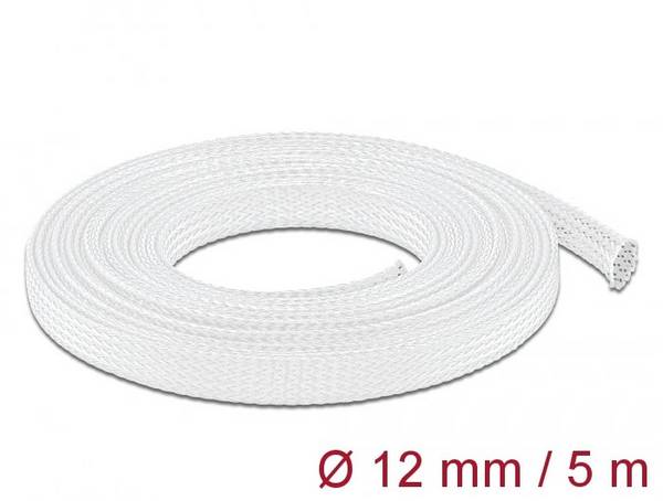 Delock 20694 20694 Geflechtschlauch Weiß Polyester 5 m 8 bis 24 mm 1 St.