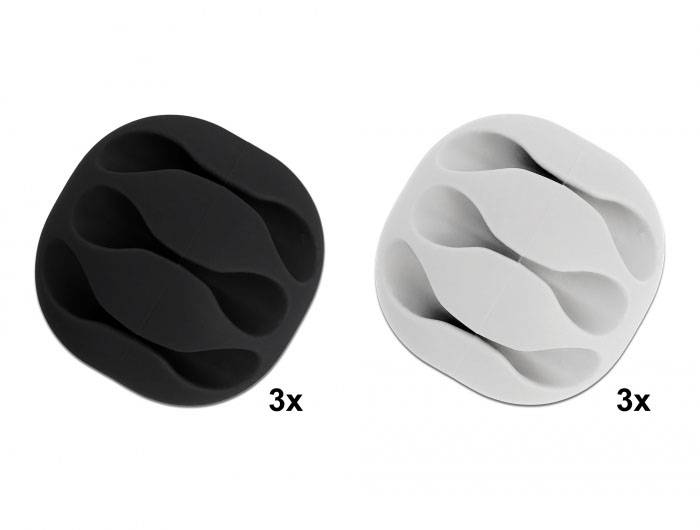 Delock Kabel-Halteclips Thermoplast Schwarz, Weiß (Ø x H) 5 mm x 16 mm 1 Set 18346-2