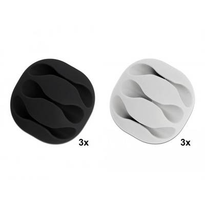 Delock Kabel-Halteclips Thermoplast Schwarz, Weiß (Ø x H) 5 mm x 16 mm 1 Set 18346-2