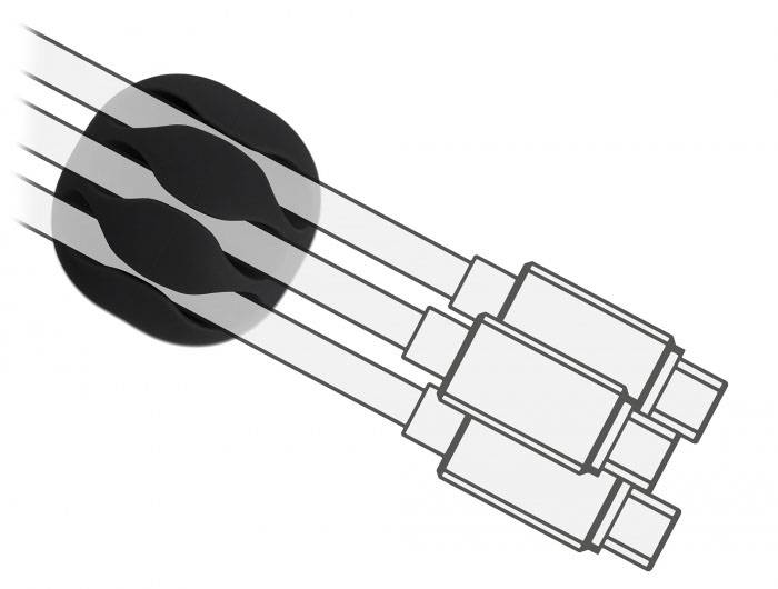 Delock Kabel-Halteclips Thermoplast Schwarz, Weiß (Ø x H) 5 mm x 16 mm 1 Set 18346-4