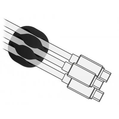 Delock Kabel-Halteclips Thermoplast Schwarz, Weiß (Ø x H) 5 mm x 16 mm 1 Set 18346-4
