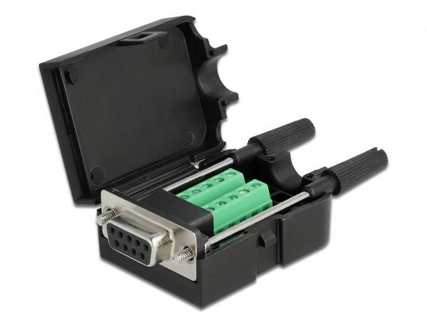 Delock 66257 VGA Adapter [1x D-SUB-Buchse 9pol. - 1x Buchse] Schwarz  0 mm